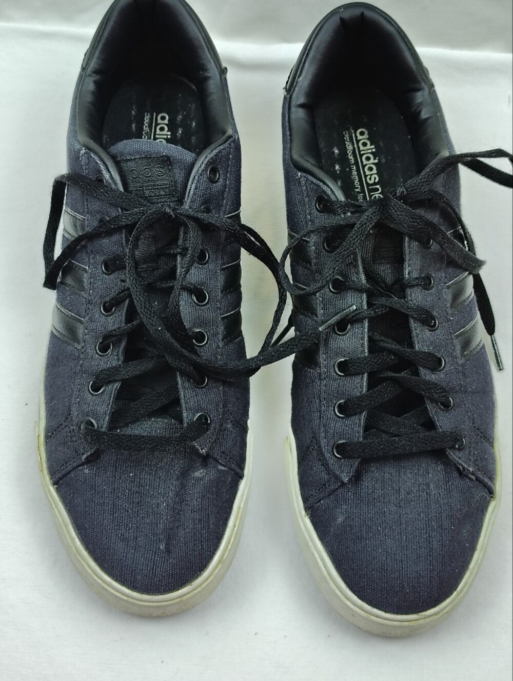 Men's Adidas Black Canvas Low-Top Lace-Up Sneakers